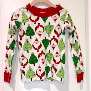 Hanna Andersson Santa Tree Holiday Pajama Top Size 4